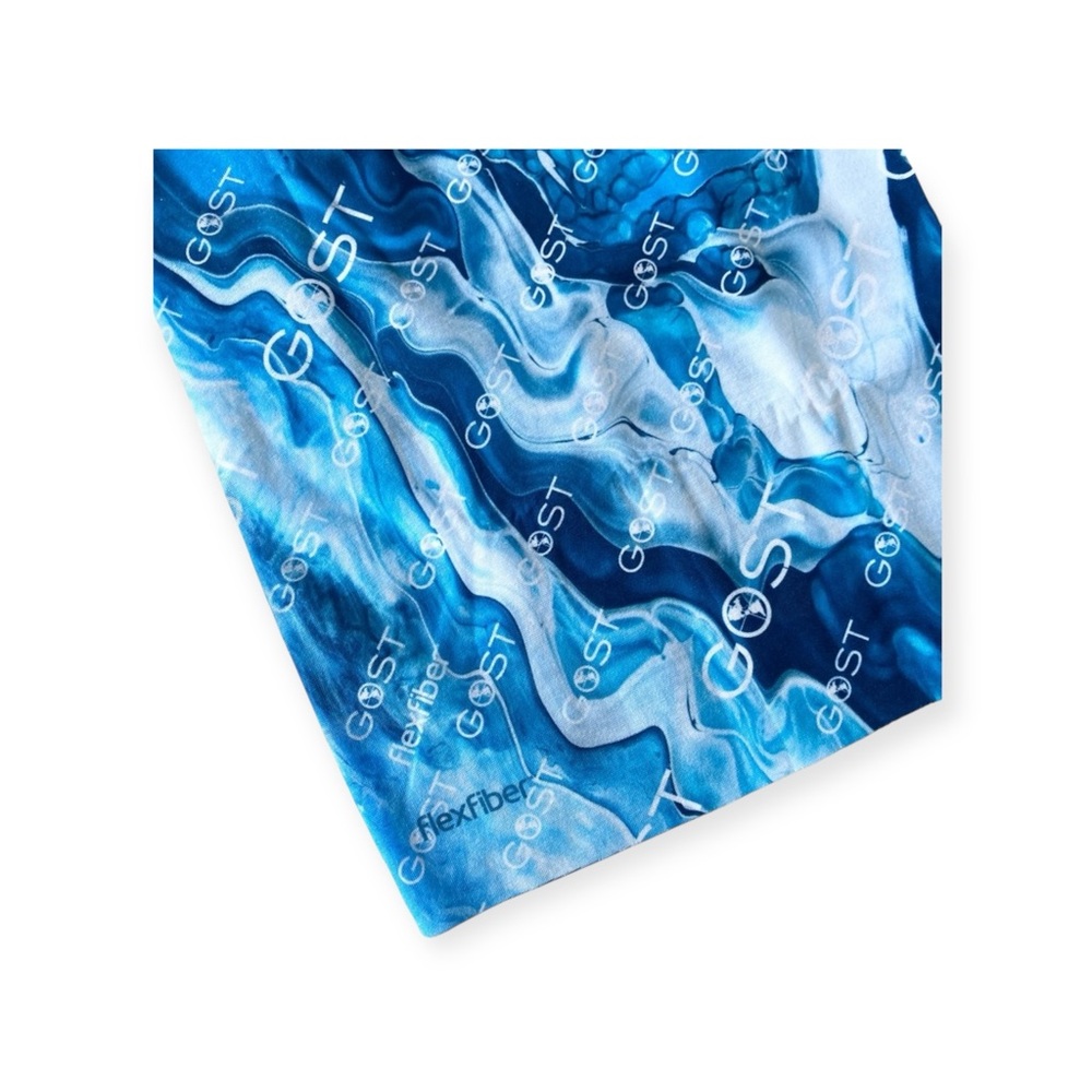 new GOST Tracker 𓆉 FlexFiber Fishing Neck Gaiter 𓆉 Gost Blue Ocean Print - Picture 8 of 13